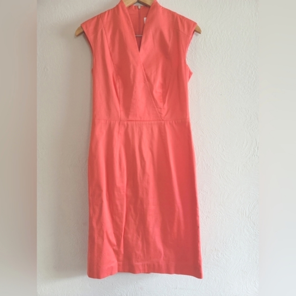 Hugo Boss Sheath Dress in Coral, Size 4